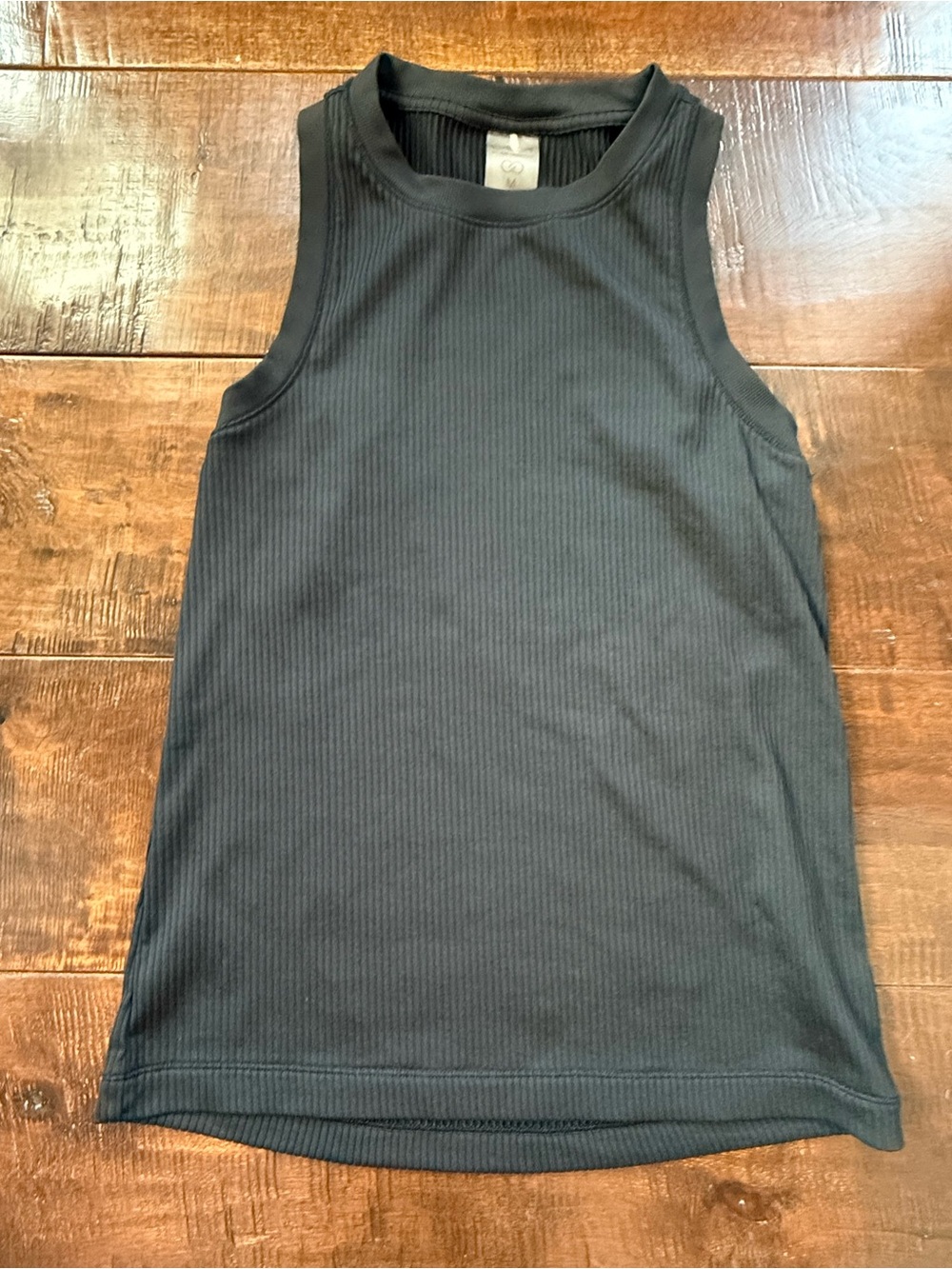 Black Ribbed Tank Top